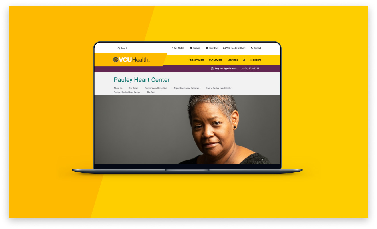 VCU Health Strategic Design System Pauley Heart Center